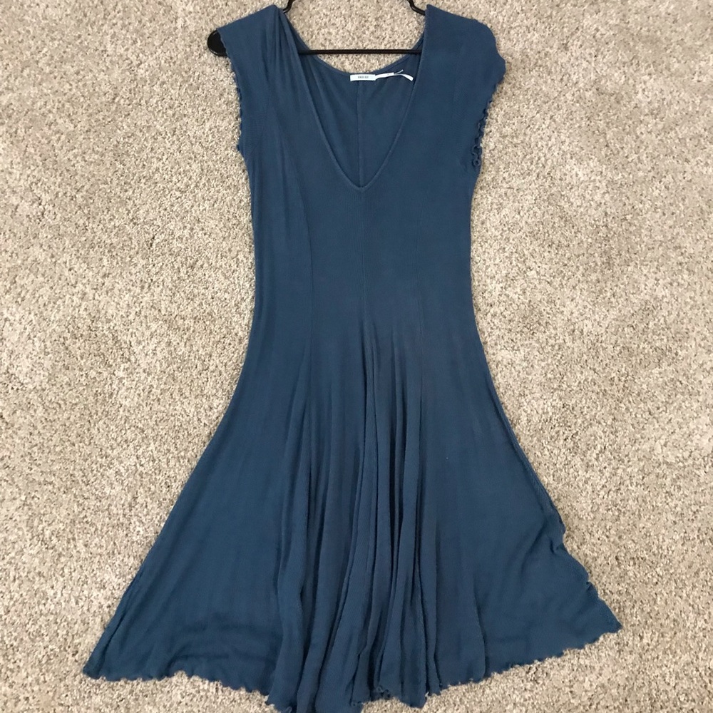 Blue cotton dress